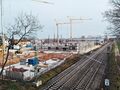 Blick auf die Baustelle in der <!--LINK'" 0:267--> in Stadeln, ehemals das Gelände der Spiegelfabrik <!--LINK'" 0:268-->, April 2021