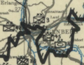 Ausschnitt aus "HQ Twelfth Army Group situation map" vom 19. April 1945