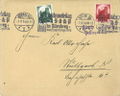 historischer Brief aus der Zeit des Reichsparteitags 1934 mit Zusatzstempel "Zeltlager Ronhof"