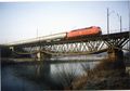 1992: Aufnahme der <!--LINK'" 0:135--> in Stadeln im ursprünglichen Zustand vor dem Brücken-Anbau für die S-Bahn Gleise.