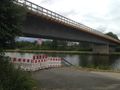 Forsthausbrücke während der Grundinstandsetzung 2017 (Kappenschalung, Betriebswegsperrung)
