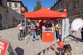 Bundestagswahlkampf der SPD in der Fußgängerzone, mit im Bild SPD-Stadtrat Maurice Schönleben, Sept. 2021