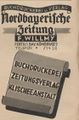 Werbe Eintrag im Fürther Adressbuch 1931 der Druckerei <!--LINK'" 0:0--> Nordbayerische Zeitung siehe unter <a class="mw-selflink selflink">Fürther Volkszeitung</a> am <!--LINK'" 0:1-->.
