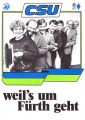 Wahlkampfprospekt der JU Fürth zur Kommunalwahl 1984
