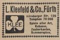 Werbung im Fürther Adressbuch von <a class="mw-selflink selflink">1931</a> der 