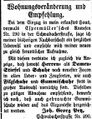 Joh. Georg Petz hat das vorm. Espermüller´sche "Anwesen Nr. 290 in der Schwabacherstrasse" gekauft und zieht dort ein, November 1855