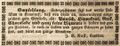 Zeitungsanzeige des Conditors <a class="mw-selflink selflink">Johann Sebastian Rost</a>, Oktober 1842