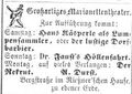 Anzeige Fürther Tagblatt 15.1.1871