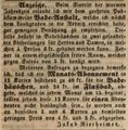 Zeitungsartikel von Jakob Rietheimer, Betreiber des , Mai 1847