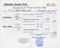 Gaswerkrechnung Dezember 1908
