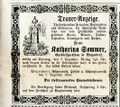 Traueranzeige im  vom 7.12.1884. Komplette Zeitung unter  vorhanden und nachlesbar.