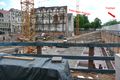 Blick von der  über das Abriss Gebiet vlnr. , , Baugrube Ex . Die kläglichen Festsaal Reste sind gesichert. Aufnahme von 2014