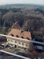 Ausblick vom Turm <a class="mw-selflink selflink">Alte Veste</a> (Rohbau) am 10.11.1979 - fertiggestellt 1980 auf das Gasthaus "Alte Veste"