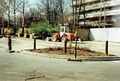 Die neue Kehre in der Jakob-Henle-Straße vor der ehemaligen Kinderklinik, April 1993