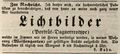 Erste Zeitungsannonce von <!--LINK'" 0:27--> über die Anfertigung von Daguerrotpyen, Dezember 1843