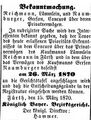 Privatinsolvenz der Fabrikanten <a class="mw-selflink selflink">Lämmlein Reichmann</a> und , März 1870