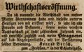 Zeitungsannonce des Wirts <!--LINK'" 0:8-->, November 1850