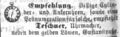 Zeitungsanzeige des Uhrmachers <!--LINK'" 0:13-->, Februar 1863