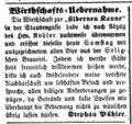 Stephan Pühler, Wirt in Silberner Kanne, 7. Januar 1857