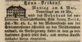 Hausverkauf Mohrenstraße, Fürther Tagblatt, 27.4.1850