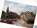 Blick auf den Heiligenberg und die <!--LINK'" 0:60--> mit <a class="mw-selflink selflink">Kirche St. Michael</a>, <!--LINK'" 0:61-->  und Schulgebäude <!--LINK'" 0:62--> im April 1998