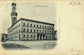 Das  in Fürth, links im Hintergrund das  vor dem Abriss für das , Postkarte gelaufen im Jahr <a class="mw-selflink selflink">1902</a>