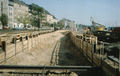 Baustelle U-Bahn, Blick aus der Baugrube in Richtung <!--LINK'" 0:49-->