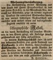 Zeitungsannonce des Lithographen <a class="mw-selflink selflink">Philipp Herrlein</a>, Juni 1846