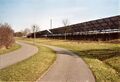 120 Meter lange 100-kW-Solar Anlage an der  gegenüber dem Gelände , <a class="mw-selflink selflink">Am Kieselbühl</a> Radweg zur  im März 