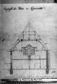 Die Reichard-Orgel aus dem Jahr1701 mit Rückpositiv; 
Planzeichnung mit dem Bestand vor der historistischen Kirchenrenovierung von 1859 in St. Peter und Paul Poppenreuth