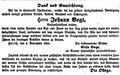 Todesanzeige des Brillenfabrikanten <!--LINK'" 0:26-->, November 1855