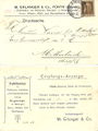 Empfangs-Anzeige (Auftragsbestätigung) der Fa. M. Erlanger von 1913