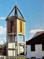 Turm (Campanile) der Kath. Kirche 'Heilige Familie' in Sack, vor 1984