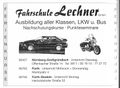 Werbung der <a class="mw-selflink selflink">Fahrschule Lechner</a> von 1996