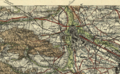 Ausschnitt aus der "Karte des Deutschen Reiches" 1:100000, Blatt 563 Nürnberg, herausgeg. 1889, berichtigt 1923