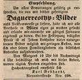 Zeitungsanzeige des Daguerreotypisten , Juni 1848