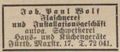 Werbe Eintrag im Fürther Adressbuch 1931 der Firma <!--LINK'" 0:17--> <a class="mw-selflink selflink">Maxstraße 17</a>.