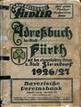 Titelseite: Adressbuch der Stadt Fürth 1926/27