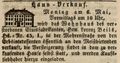 Versteigerungsanzeige für das Haus des verstorbenen Etuisfabrikanten <a class="mw-selflink selflink">Lorenz Beils</a>, April 1850