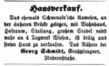 Anzeige über den Verkauf des Schwenold'schen Hauses vom 23. Mai 1860