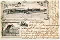 Alte Postkarte aus Vach mit Ortsansicht von <!--LINK'" 0:9--> aus und Gasthaus und Metzgerei Volleth <!--LINK'" 0:10-->, Karte von <a class="mw-selflink selflink">1899</a> gelaufen