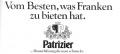 Werbung der Brauerei  AG um <a class="mw-selflink selflink">1985</a>.