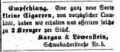 Anzeige Moritz Kargau, Fürther Tagblatt 12. Januar 1860
