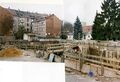  Arbeiten im Wiesengrund vor der Unterquerung der <a class="mw-selflink selflink">Vacher Straße</a> unter den Gebäude  im Mai 2003