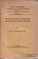 Titelseite: Die Erwerbspolitik der Burggrafen von Nürnberg in Franken, 1932