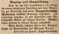 Zeitungsanzeige des Daguerreotypisten <!--LINK'" 0:9-->, Mai 1849