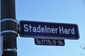 Straßenschild <a class="mw-selflink selflink">Stadelner Hard</a>