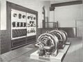 Elektrizitätswerk, Zusatzmaschine für 1000 Ampere und +/- 72 Volt nebst Schalttafel für die Batterie, Aufnahme von 1911