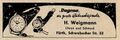 Werbung vom Uhrenfachgeschäft H. Weigmann in der Schülerzeitung <!--LINK'" 0:205--> Nr. 2 1960