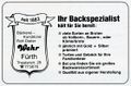 Werbung der <a class="mw-selflink selflink">Bäckerei Wehr</a> 1999